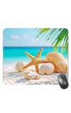 Customized Beautiful Sea Shells Picture Sublimation Mouse Pad | 8 X 7.5 Inch | Smooth Cloth Surface | Non-Slip Rubber Base | Personalized Mousepad for Laptop & Desktop (F17088)