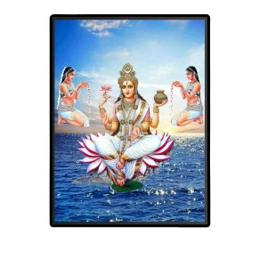 Ganga Laminated Photo - 9x11 Inches, Divine Blessings for Home & Office and Temple Decoration
