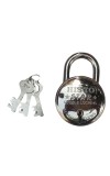 Hi Tech Sales New Round Lock (HISTTO Star) 7 lVRS | Steel Body | Iron Liver | Double Locking | 3 Silver Keys | 1 Lock