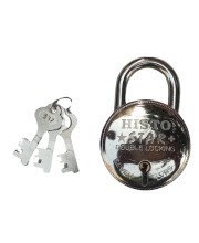 Hi Tech Sales New Round Lock (HISTTO Star) 7 lVRS | Steel Body | Iron Liver | Double Locking | 3 Silver Keys | 1 Lock