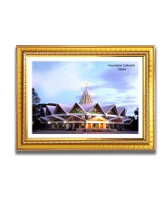 Assumption Cathedral Church Photo Frame, 10x14 Inches Beautiful Elegant Framed Wall Art of Iconic Cathedral