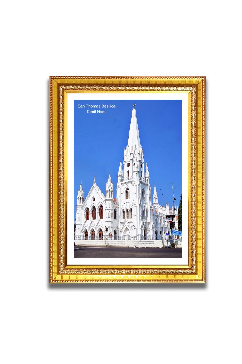 San Thomas Basilica Church Photo Frame, Beautiful Elegant Framed Wall Art of Iconic Cathedral