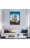 Lord Shiva Laminated Photo (9x11 Inches Without glass) Divine Blessings for Table and Walls,Home & Office and Temple Decoration
