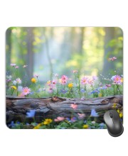 Customized Flowers in Nature Picture Sublimation Mouse Pad | 8 X 7.5 Inch | Smooth Cloth Surface | Non-Slip Rubber Base | Personalized Mousepad for Laptop & Desktop (F17085)