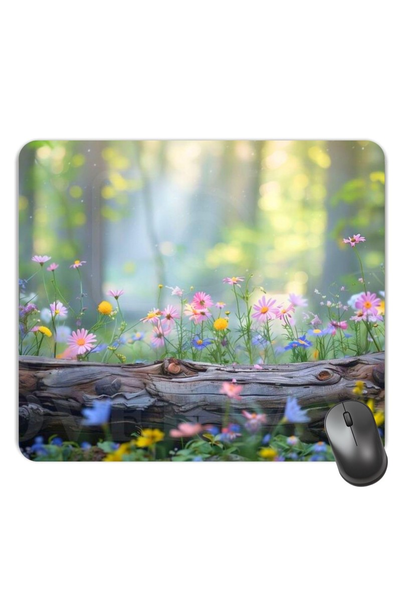Customized Flowers in Nature Picture Sublimation Mouse Pad | 8 X 7.5 Inch | Smooth Cloth Surface | Non-Slip Rubber Base | Personalized Mousepad for Laptop & Desktop (F17085)
