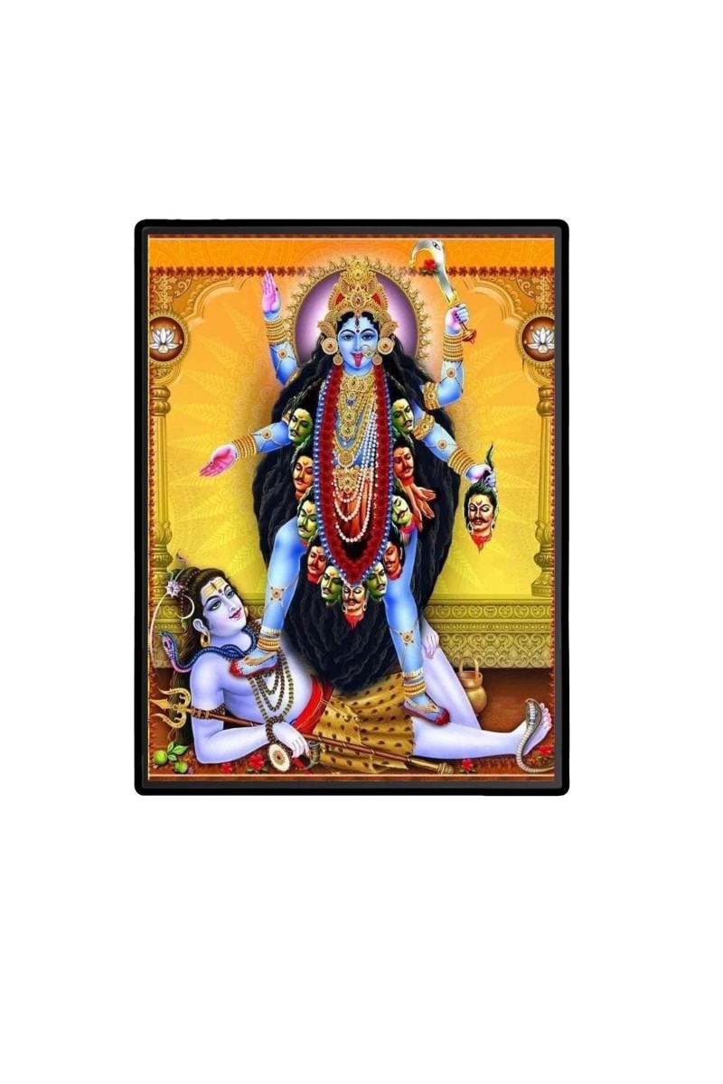 Kali Laminated Photo - 5x7 Inches, Divine Blessings for Home & Office and Temple Decoration