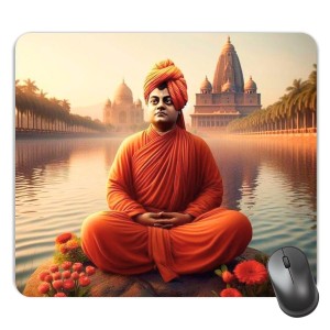 Customized Swami Vivekananda Picture Sublimation Mouse Pad | 8 X 7.5 Inch | Smooth Cloth Surface | Non-Slip Rubber Base | Personalized Mousepad for Laptop & Desktop (F17080) Customized Swami Vivekananda Picture Sublimation Mouse Pad | 8 X 7.5 Inch | Smooth Cloth Surface | Non-Slip Rubber Base | Personalized Mousepad for Laptop & Desktop (F17080)