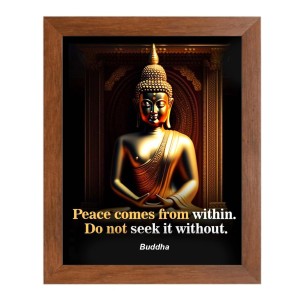 Buddha & Famous Quote Brown Frame, 12x16InchesInspirational Wall Art for Office, Home DecorIdeal Spiritual Gift Buddha & Famous Quote Brown Frame, 12x16InchesInspirational Wall Art for Office, Home DecorIdeal Spiritual Gift