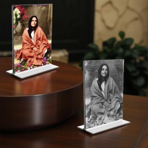 Debi Anandamayee Acrylic T-Style Photo Stand - 7x9 Inches, Compact and Stylish Spiritual Display, easily change 2 photos (Pack of 1) Debi Anandamayee Acrylic T-Style Photo Stand - 7x9 Inches, Compact and Stylish Spiritual Display, easily change 2 photos (Pack of 1)