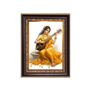 Maa Saraswathi Digital Print Photo 10.7x12.7 inches - Vibrant Religious Wall Art for Home or Office Decor. Maa Saraswathi Digital Print Photo 10.7x12.7 inches - Vibrant Religious Wall Art for Home or Office Decor.