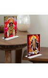 Debi Kali Acrylic T-Style Photo Stand - 11x13 Inches, Compact and Stylish Spiritual Display, easily change 2 photos (Pack of 1)