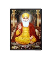 Guru Nanak Dev Ji Laminated Photo - 13x15 Inches, Divine Blessings for Home & Office and Temple Decoration