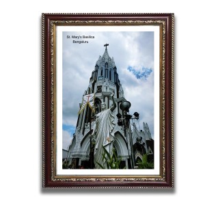 St. Mary Church Photo Frame, Beautiful Elegant Framed Wall Art of Iconic Cathedral