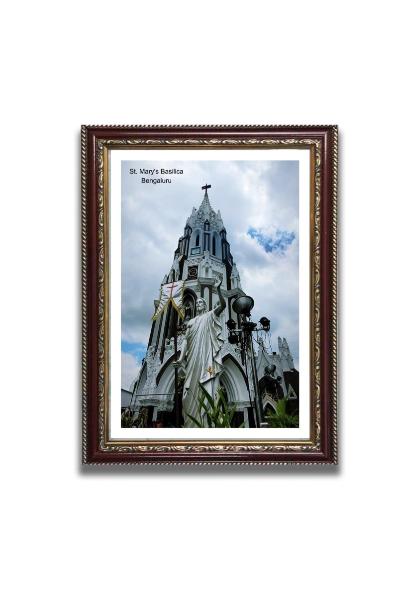 St. Mary Church Photo Frame, Beautiful Elegant Framed Wall Art of Iconic Cathedral