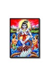 Kaaliya naag With Krishna Laminated Photo - 7x9 Inches, Divine Blessings for Home & Office and Temple Decoration