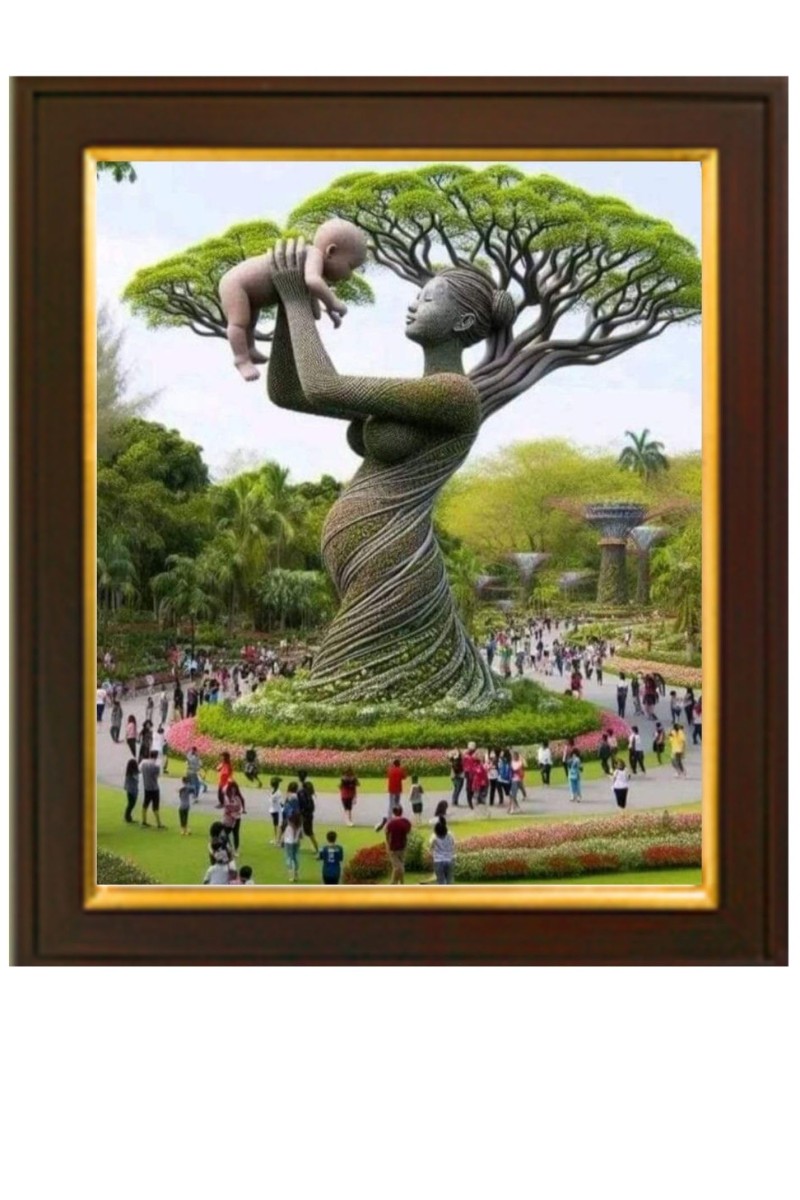HI Tech Sales Mother Child Parental Love Tree Pattern Photo Frame For Housewarming 10X12