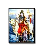 Shiva Laminated Photo - 9x11 Inches, Divine Blessings for Home & Office and Temple Decoration