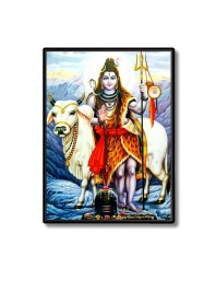 Shiva Laminated Photo - 5x7 Inches, Divine Blessings for Home & Office and Temple Decoration