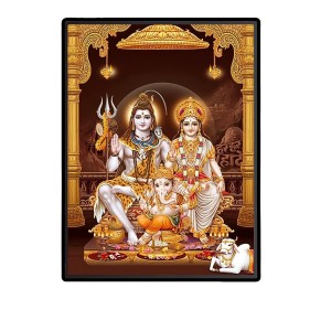 Shiva Family Laminated Photo - 5x7 Inches, Divine Blessings for Home & Office and Temple Decoration Shiva Family Laminated Photo - 5x7 Inches, Divine Blessings for Home & Office and Temple Decoration