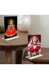 Lord Khatu shyam Acrylic T-Style Photo Stand, Compact and Stylish Spiritual Display, easily change 2 photos (Pack of 1)