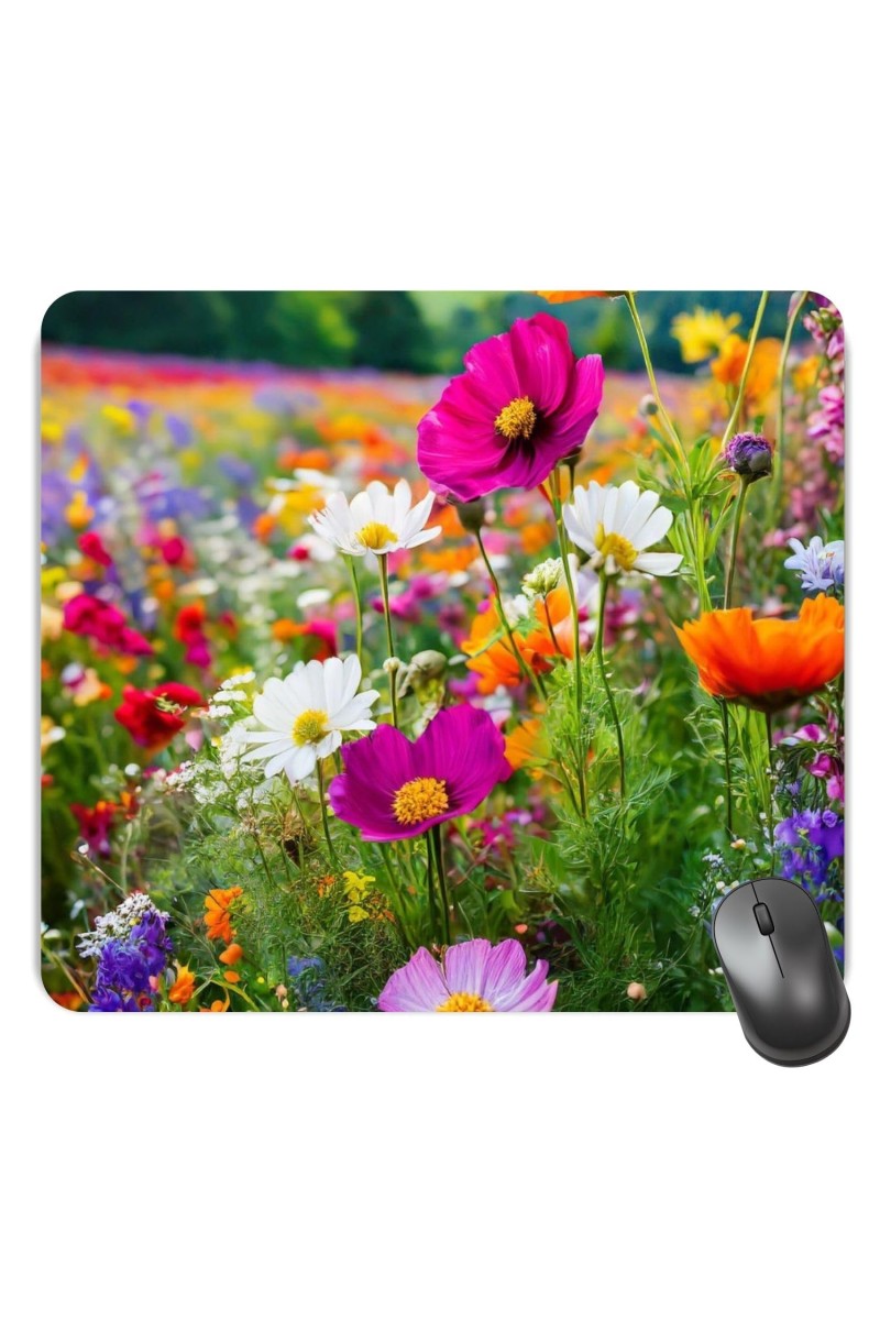 Customized Beautiful Flowers Picture Sublimation Mouse Pad | 8 X 7.5 Inch | Smooth Cloth Surface | Non-Slip Rubber Base | Personalized Mousepad for Laptop & Desktop (F16973)