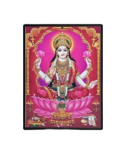 Maa Lakshmi Laminated Photo - 11x13 Inches, Divine Blessings for Home & Office and Temple Decoration
