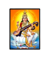 Saraswati Laminated Photo - 5x7 Inches, Divine Blessings for Home & Office and Temple Decoration