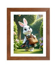 AI Funny Cute Squirrel Art Picture for Kids - 10x14 inches, Brown Color - Perfect Wall Decor for Children's Room