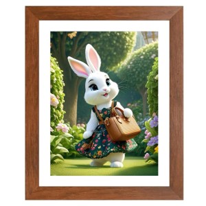 AI Funny Cute Squirrel Art Picture for Kids - 18x22 inches, Brown Color - Perfect Wall Decor for Children's Room