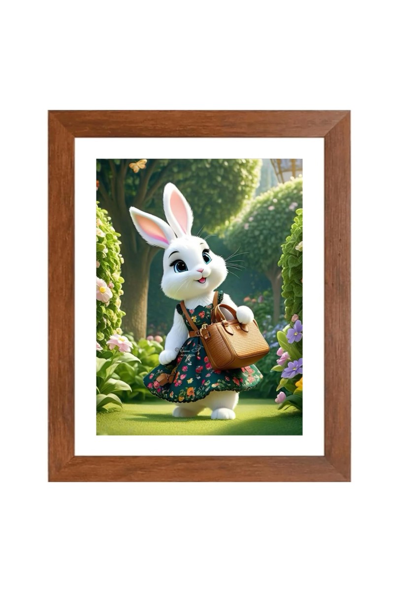 AI Funny Cute Squirrel Art Picture for Kids - 10x14 inches, Brown Color - Perfect Wall Decor for Children's Room