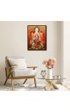 Durga with Shiva Laminated Photo - 5x7 Inches, Divine Blessings for Home & Office and Temple Decoration