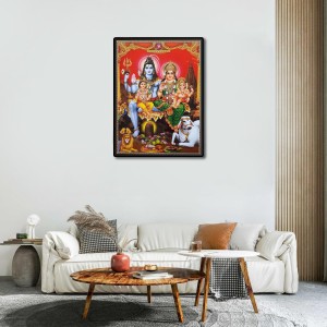 Shiva Family Laminated Photo - 5x7 Inches, Divine Blessings for Home & Office and Temple Decoration Shiva Family Laminated Photo - 5x7 Inches, Divine Blessings for Home & Office and Temple Decoration