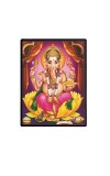 Ganesh Laminated Photo - 5x7 Inches, Divine Blessings for Home & Office and Temple Decoration