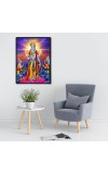 Vishnu Laminated Photo (7x9 Inches Without glass) Divine Blessings for Table and Walls,Home & Office and Temple Decoration