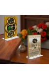 Islamic Allah & Mecca Madina Acrylic T-Style Photo Stand - 11x13 Inches, Compact and Stylish Spiritual Display, easily change 2 photos (Pack of 1)