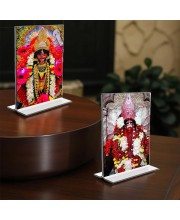 Debi Tara Acrylic T-Style Photo Stand - 5x7 Inches, Compact and Stylish Spiritual Display, easily change 2 photos (Pack of 1)