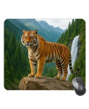 Customized Wild Tiger Picture Sublimation Mouse Pad | 8 X 7.5 Inch | Smooth Cloth Surface | Non-Slip Rubber Base | Personalized Mousepad for Laptop & Desktop (F17061)
