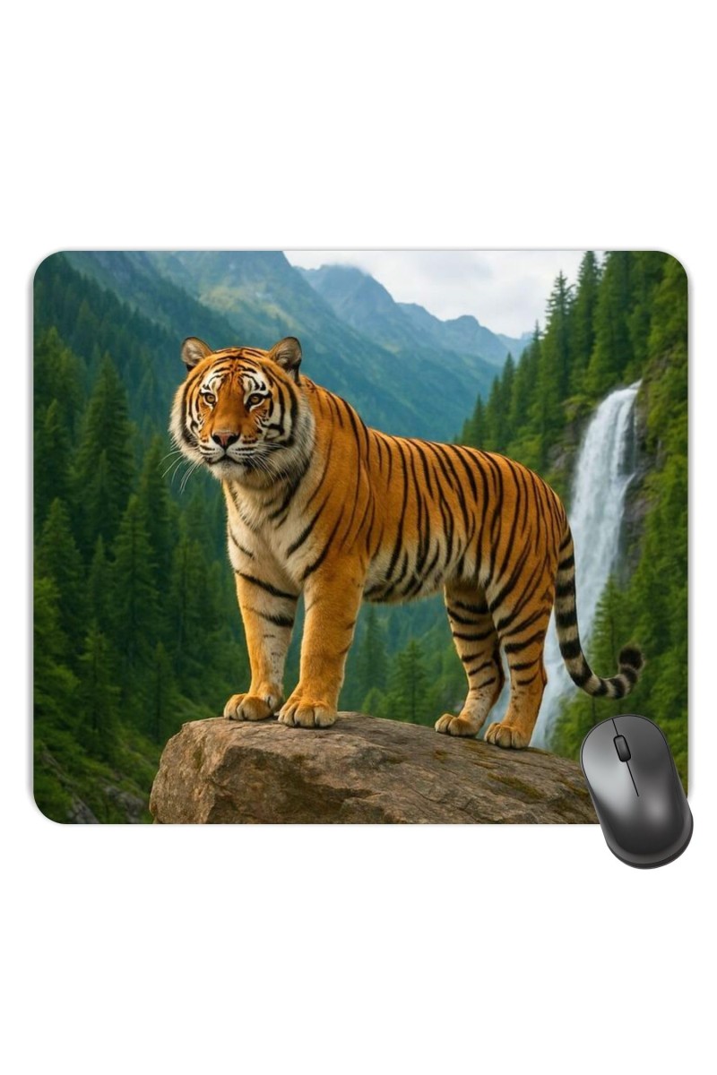 Customized Wild Tiger Picture Sublimation Mouse Pad | 8 X 7.5 Inch | Smooth Cloth Surface | Non-Slip Rubber Base | Personalized Mousepad for Laptop & Desktop (F17061)