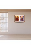 Lord ganesha and indra Photo Frame - 17x21Inches - Spiritual Artwork for Home Decor, Puja Room and Office Decoration