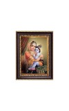 Bal Gopal with Mata Yashoda Digital Print Photo 6.7x8.7 inches - Vibrant Religious Wall Art for Home, Office and Temple Decor.