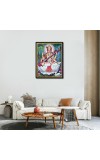 Saraswati Laminated Photo - 13x15 Inches, Divine Blessings for Home & Office and Temple Decoration