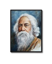 Rabindranath Tagore Laminated Photo (11x13 Inches Without glass) Divine Blessings for Table and Walls,Home & Office and Temple Decoration