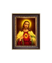 Jishu Christa Jesus Digital Print Photo 6.7x8.7 inches - Vibrant Religious Wall Art for Home or Office Decor.
