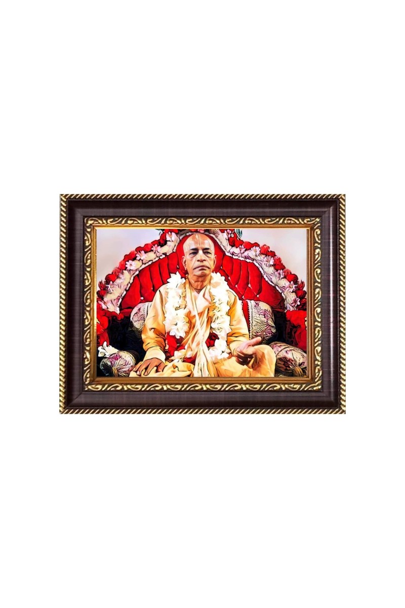 Srila Swami Prabhupada Ji Digital Print Photo 6.7x8.7 inches - Vibrant Religious Wall Art for Home, Office and Temple Decor.