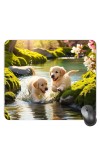 Customized Cute Dogs Picture Sublimation Mouse Pad | 8 X 7.5 Inch | Smooth Cloth Surface | Non-Slip Rubber Base | Personalized Mousepad for Laptop & Desktop (F17332)