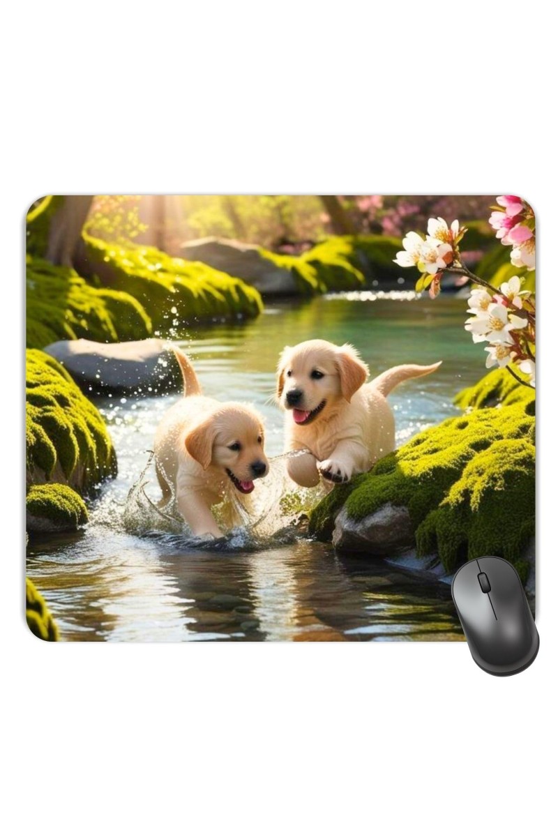 Customized Cute Dogs Picture Sublimation Mouse Pad | 8 X 7.5 Inch | Smooth Cloth Surface | Non-Slip Rubber Base | Personalized Mousepad for Laptop & Desktop (F17332)