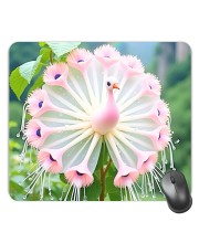 Customized Beautiful Peacock Picture Sublimation Mouse Pad | 8 X 7.5 Inch | Smooth Cloth Surface | Non-Slip Rubber Base | Personalized Mousepad for Laptop & Desktop (F17249)