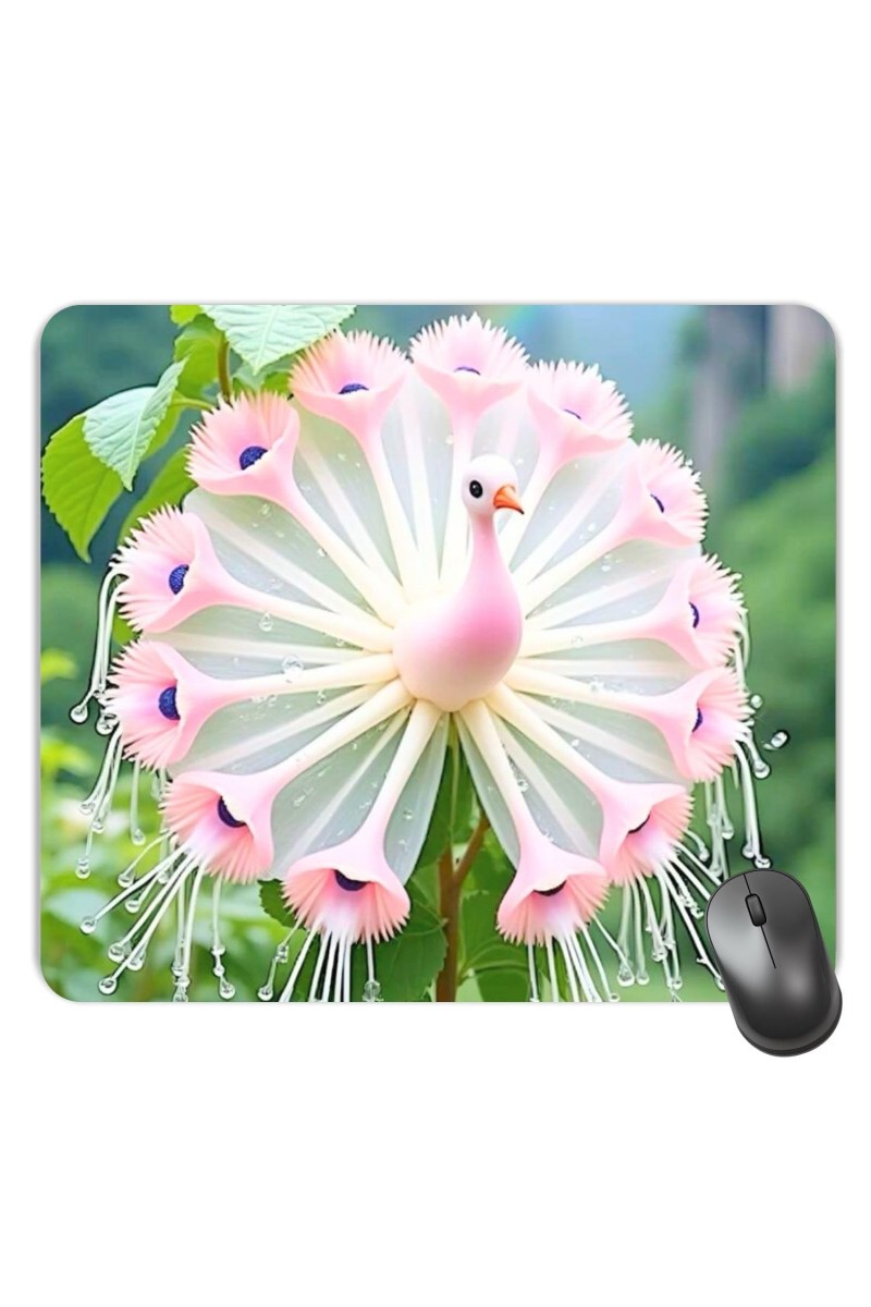 Customized Beautiful Peacock Picture Sublimation Mouse Pad | 8 X 7.5 Inch | Smooth Cloth Surface | Non-Slip Rubber Base | Personalized Mousepad for Laptop & Desktop (F17249)