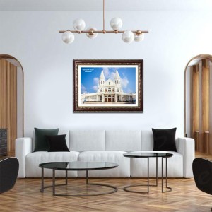 Velankanni Church Church Photo Frame, Beautiful Elegant Framed Wall Art of Iconic Cathedral