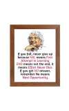 A P J Abdul Kalam & Famous Quote Brown Frame, 10x14InchesInspirational Wall Art for Office, Home DecorIdeal Spiritual Gift
